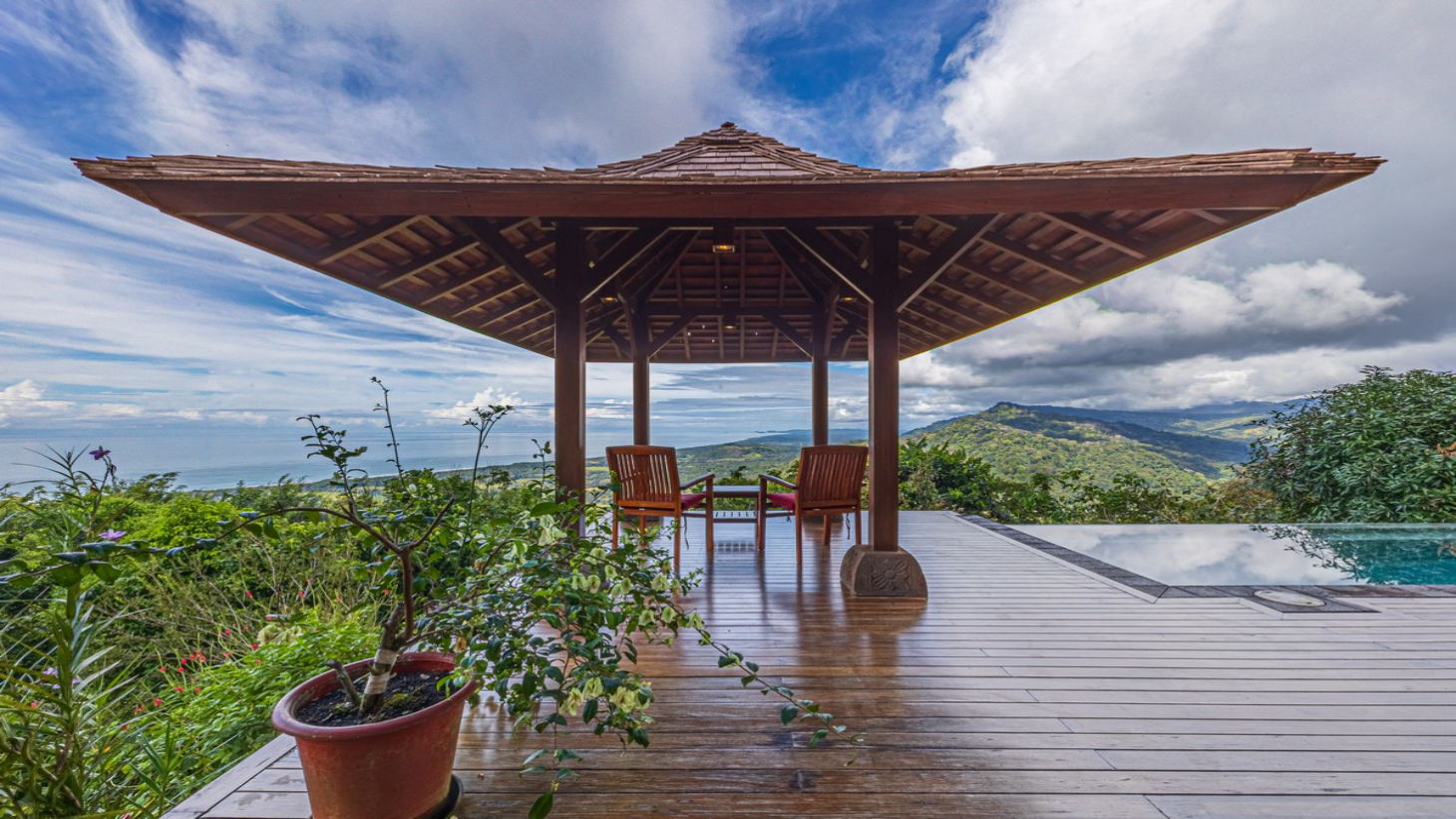1.37 ACRES – 2 Bedroom Bali Style Home With Pool And THE BEST Ocean View  selected