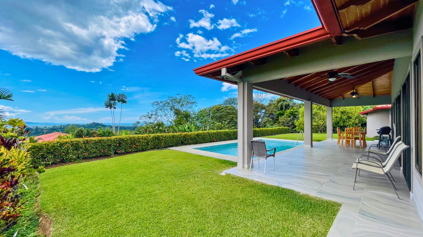Ocean View Villa with Pool on acres in Costa Rica selected