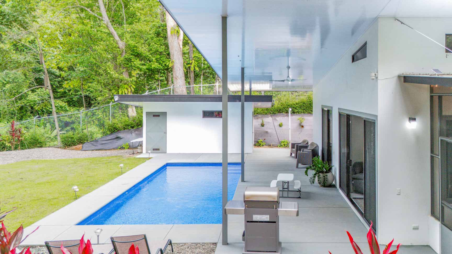 Jungle-Immersed Modern Retreat with Riverfront, Pool, and Expansion Potential in Cinco Ventanas selected