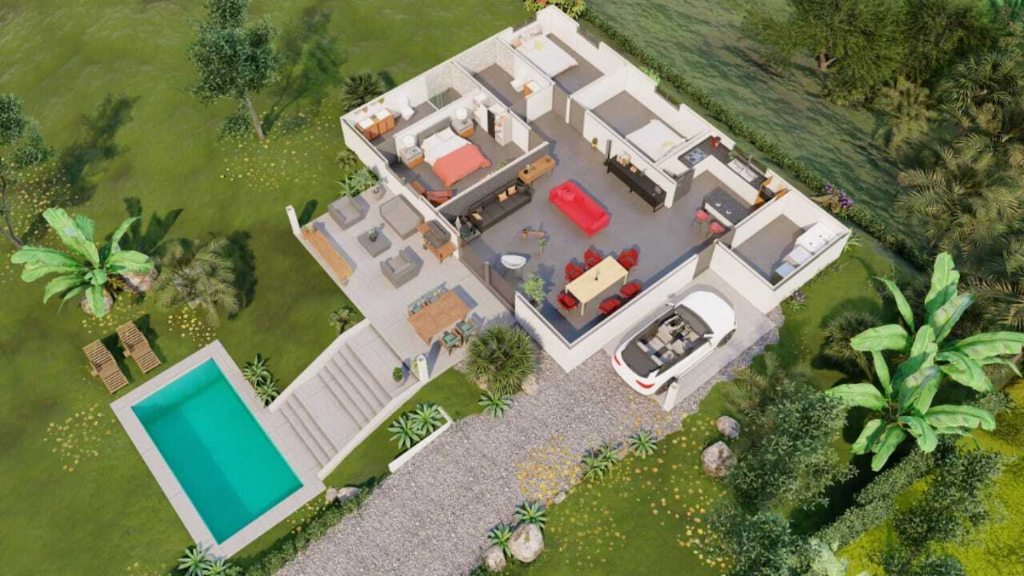 Unfinished Modern 3-Bedroom Villa Project in Ojochal, Phase 11 selected