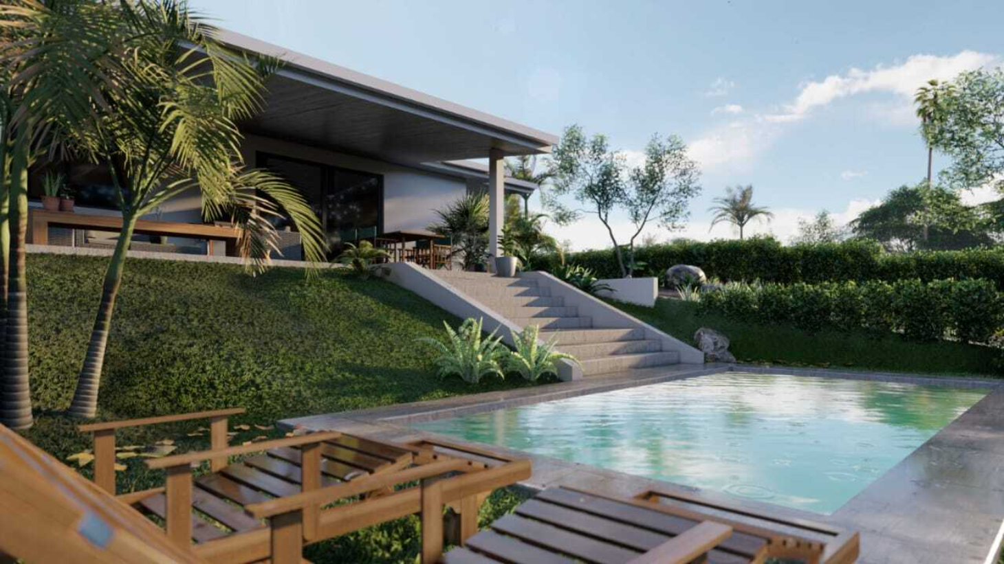 Unfinished Modern 3-Bedroom Villa Project in Ojochal, Phase 11 selected