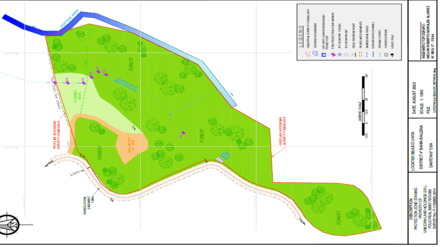 Ocean View Estate Lot with Private Waterfall – Uvita selected