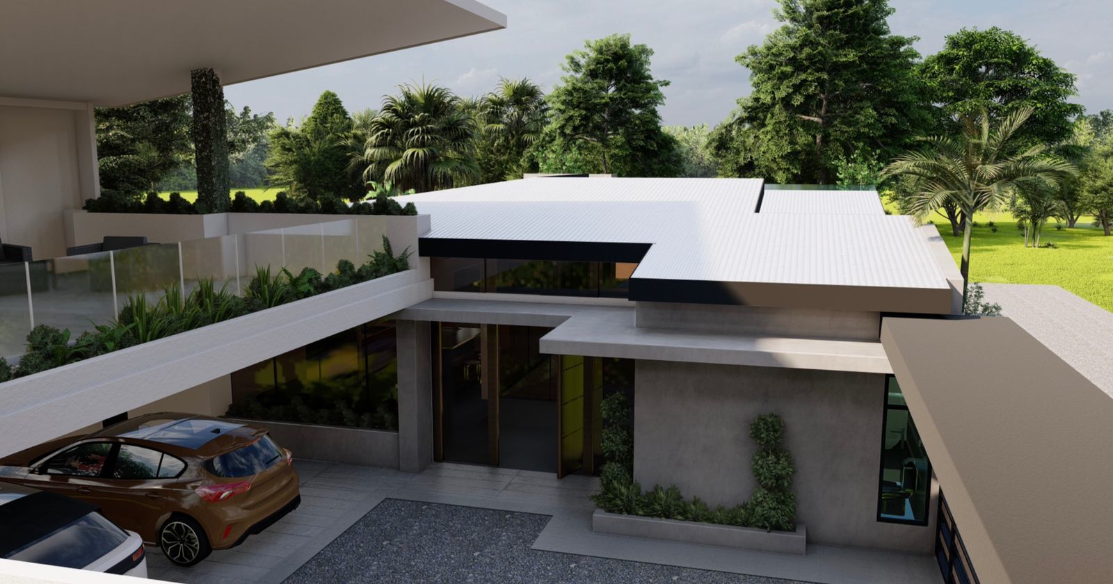 New Construction Tropical Contemporary Home selected