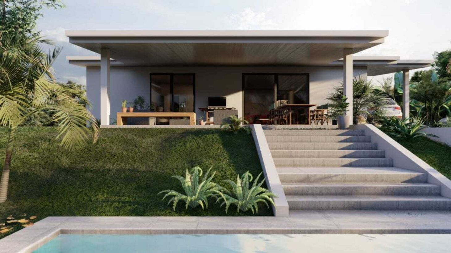 Unfinished Modern 3-Bedroom Villa Project in Ojochal, Phase 11 selected