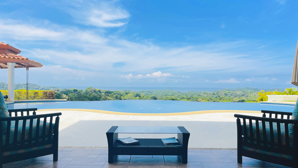 Luxury Ocean View Estate in Ojochal, Costa Rica - 5 ensuite bedrooms with resort style infinity pool plus separate ground floor, self contained, guest apartment selected