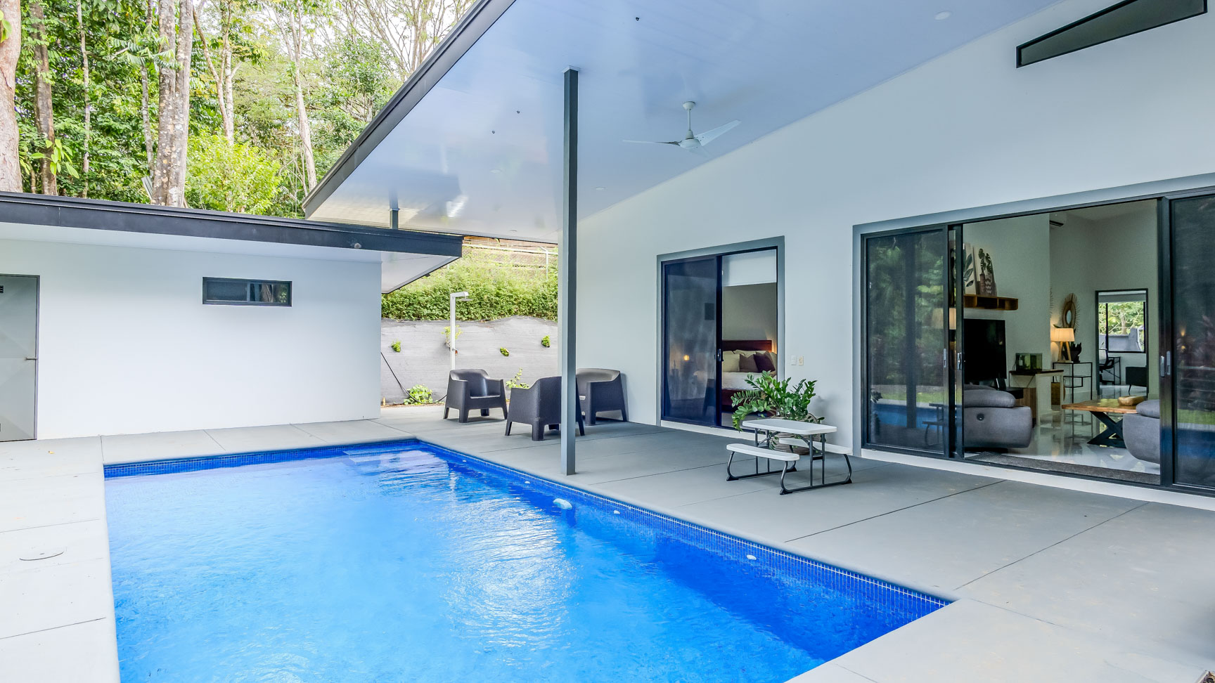 Jungle-Immersed Modern Retreat with Riverfront, Pool, and Expansion Potential in Cinco Ventanas selected