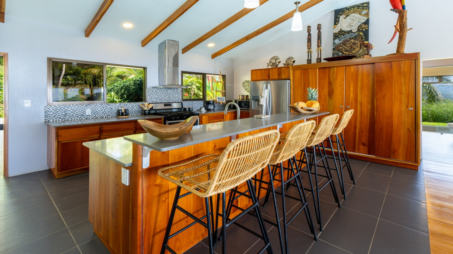 5.67 ACRES – 3 Bedroom Stunning Luxury Home Featuring Sweeping Valley & Ocean Views, Natural Wood Finishes & Sophisticated Design! selected