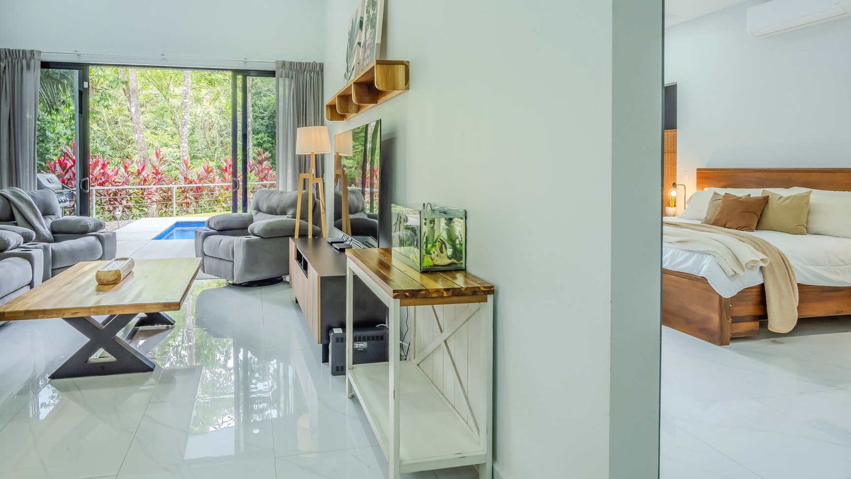 Jungle-Immersed Modern Retreat with Riverfront, Pool, and Expansion Potential in Cinco Ventanas selected