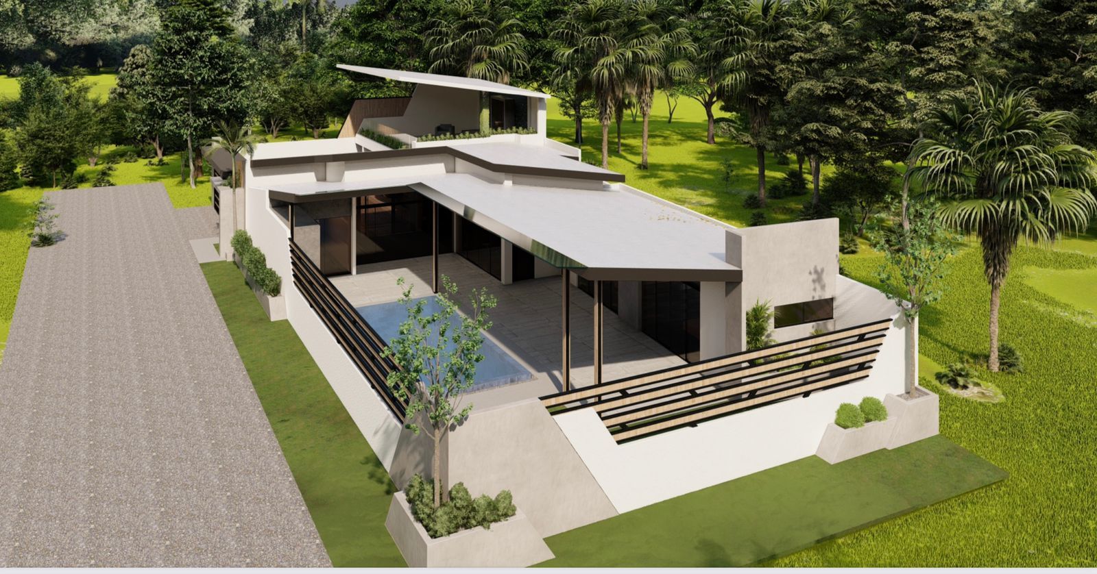 New Construction Tropical Contemporary Home selected