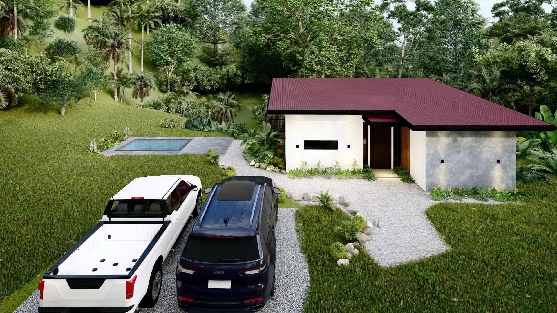 Brand New 2 Bedroom Home on Acreage Backing onto Jungle and Creek selected