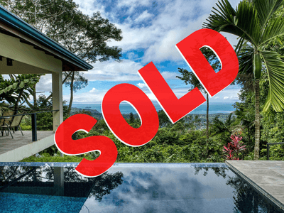 Wondrous Whale’s Tail Ocean View Home Above Uvita image 1