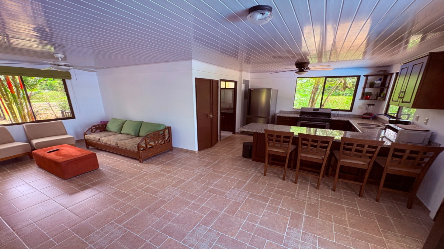 Move in ready 2 bedroom / 2 bathroom home with window ocean view and pool in Ojochal selected