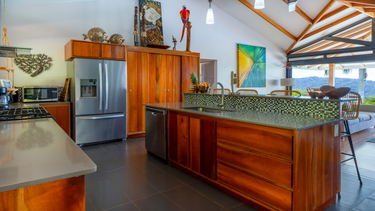 5.67 ACRES – 3 Bedroom Stunning Luxury Home Featuring Sweeping Valley & Ocean Views, Natural Wood Finishes & Sophisticated Design! selected