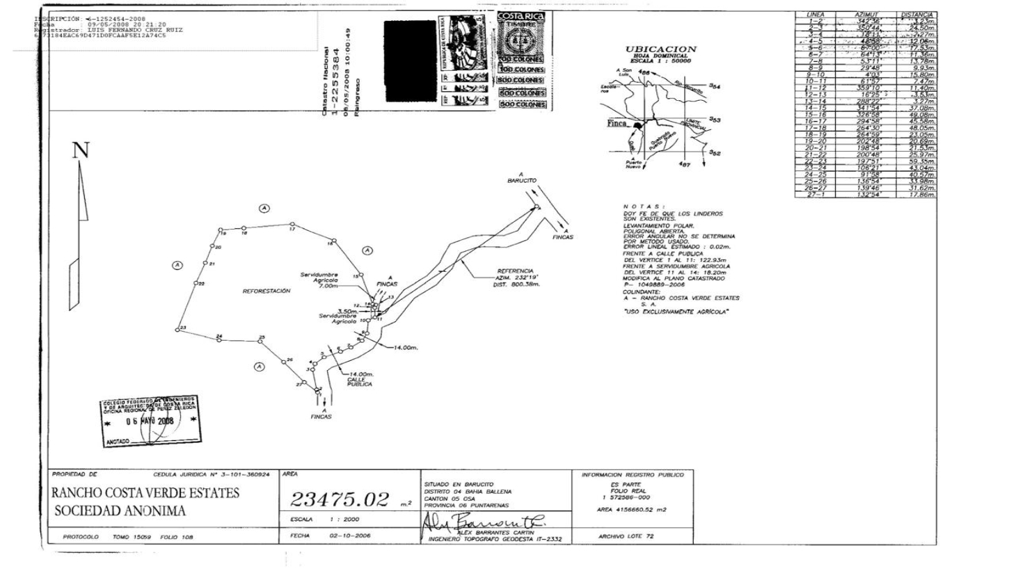 Exclusive 5.80 acres Ocean View Estate Lot in Costa Verde Estates – Escaleras selected