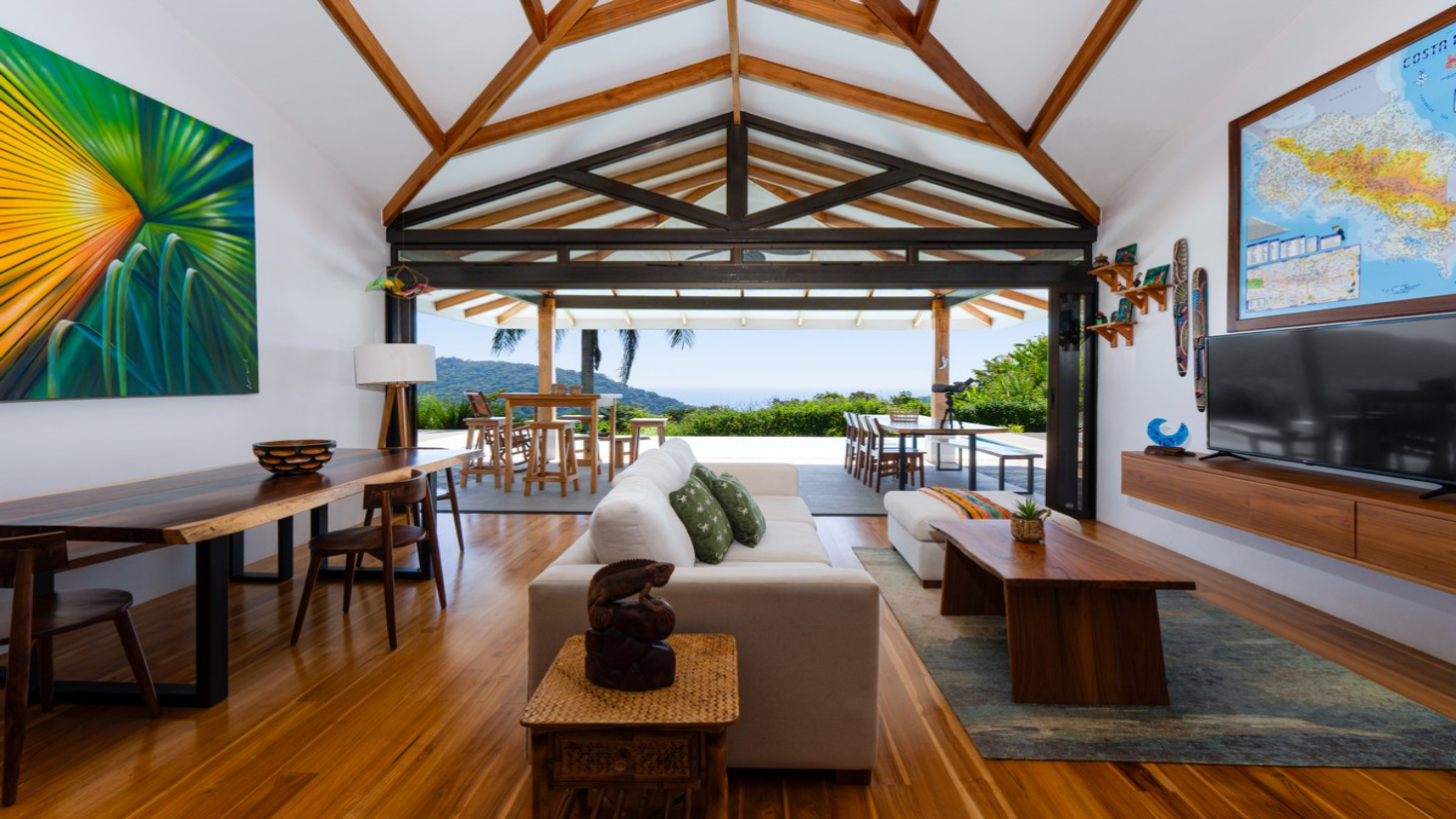 5.67 ACRES – 3 Bedroom Stunning Luxury Home Featuring Sweeping Valley & Ocean Views, Natural Wood Finishes & Sophisticated Design! selected