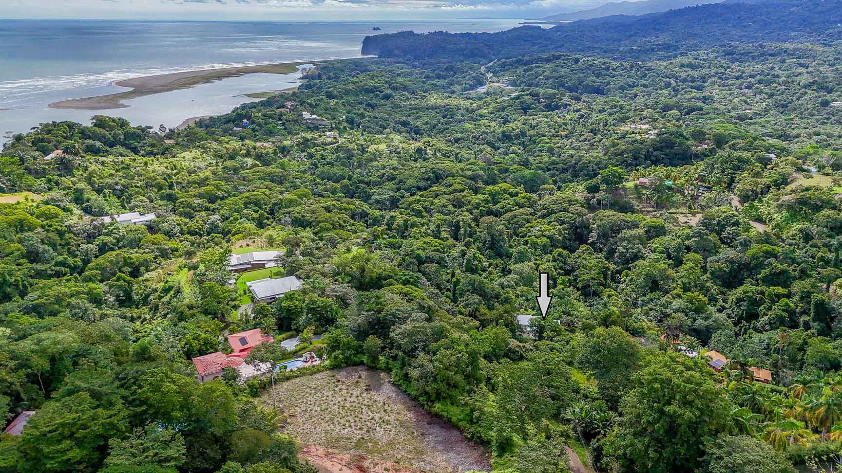 Ocean and Mountain View Retreat with Private River and Expansion Potential in Ojochal selected